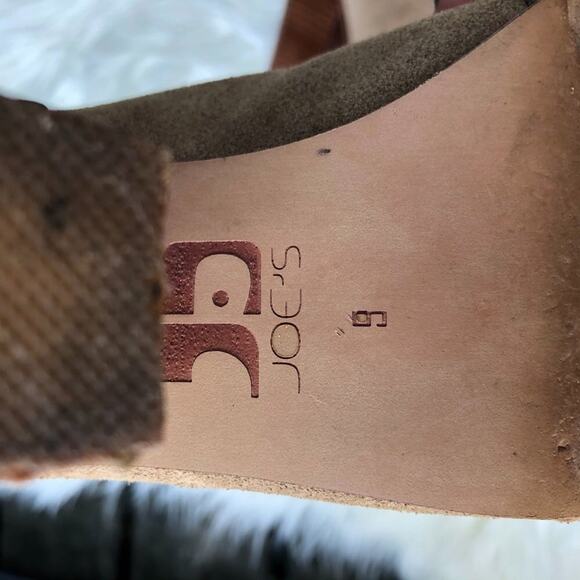 Joes Jeans Shoes Block Heel Ankle Boot Open Toe Double Strap Tobacco Tan 9 - Picture 7 of 14